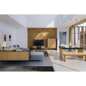 Komoda v dekore dubového dreva Woodman Stripe Oak - Image 2