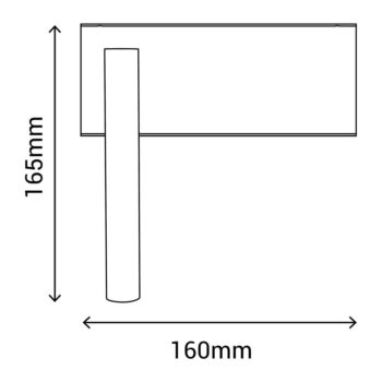 Biele nástenné svietidlo SULION Clara, výška 16,5 cm - Image 3