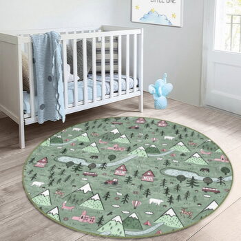 Zelený detský koberec ø 100 cm Comfort – Mila Home - Image 5