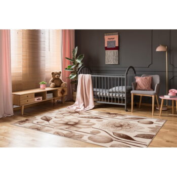 Béžový detský koberec 80x150 cm Daisies Dark Beige – FD - Image 2