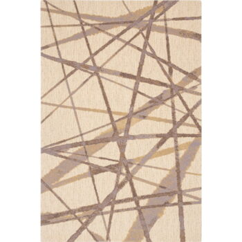 Béžový vlnený koberec 100x180 cm Sticks – Agnella