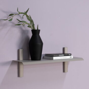 Sivo-béžová kovová polica 60 cm Hola – Spinder Design – Obrázok 6