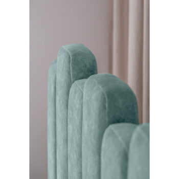 Tyrkysovomodrá čalúnená dvojlôžková posteľ s úložným priestorom s roštom 180x200 cm Dreamy Aurora – Miuform – Obrázok 4