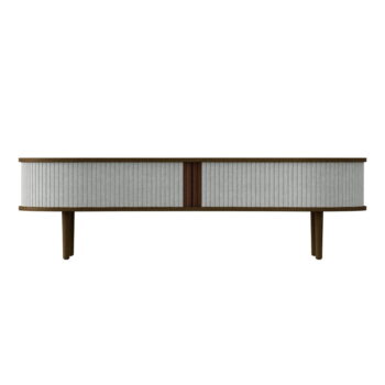 Sivo-hnedý TV stolík v dekore duba 140x40 cm Audacious – UMAGE - Image 2