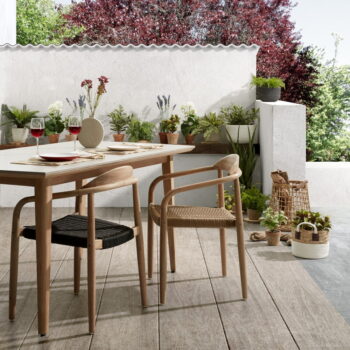 Drevená stolička s čiernym sedákom Kave Home Glynis - Image 7