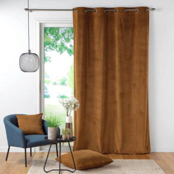 Hnedý menčestrový záves 140x260 cm Casual – douceur d'intérieur - Image 3