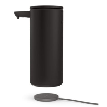 Matne čierny bezdotykový oceľový dávkovač mydla 414 ml – simplehuman - Image 3