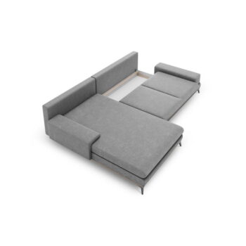 Sivá rozkladacia rohová pohovka Windsor & Co Sofas Planet, ľavý roh – Obrázok 3
