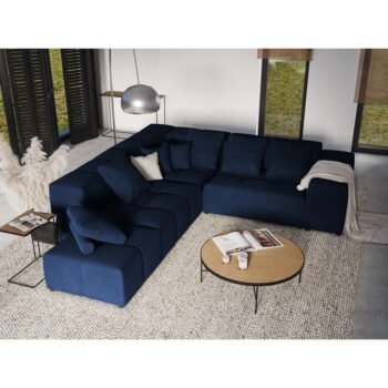Modrý zamatový vankúš k modulárnej pohovke Rome Velvet - Cosmopolitan Design - Image 6