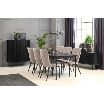 Čierny jedálenský stôl 95x180 cm Savona – Unique Furniture – Obrázok 6