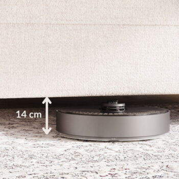 Béžová čalúnená dvojlôžková posteľ s úložným priestorom s roštom 140x200 cm Baleine – Maison de Rêve – Obrázok 7