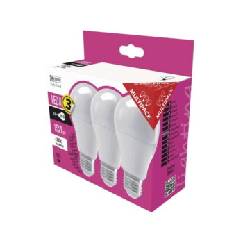 Súprava 3 LED žiaroviek EMOS Classic A60 Neutral White, 13,2W E27 – Obrázok 2
