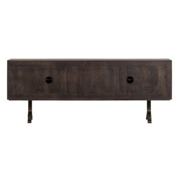 Tmavohnedý TV stolík z mangového dreva 180x70 cm Draw – BePureHome - Image 4