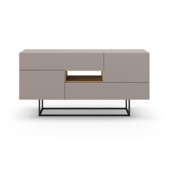 Sivo-béžová nízka komoda 145x82 cm Titan – Marckeric - Image 2