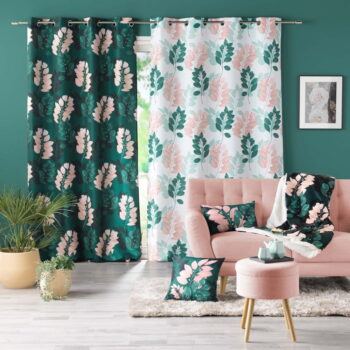 Bielo-zelený záves 140x280 cm Belline – douceur d'intérieur - Image 4