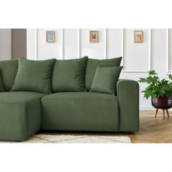 Zelená zamatová rohová pohovka Enjoy – Bobochic Paris - Image 10