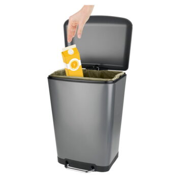 Oceľový pedálový odpadkový kôš Wenko, 30 l - Image 2