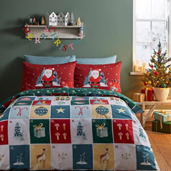 Obliečky na dvojlôžko 200x200 cm Advent Calendar – Catherine Lansfield