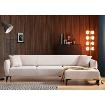 Biela rohová pohovka  Belissimo, pravý roh – Balcab Home - Image 5