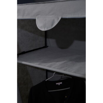 Sivá látková šatníková skriňa 90x160 cm Dara – Premier Housewares - Image 4