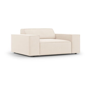 Béžové zamatové kreslo Jodie – Micadoni Home – Obrázok 2