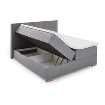 Sivá boxspring posteľ s úložným priestorom 160x200 cm Tambo – Meise Möbel - Image 4