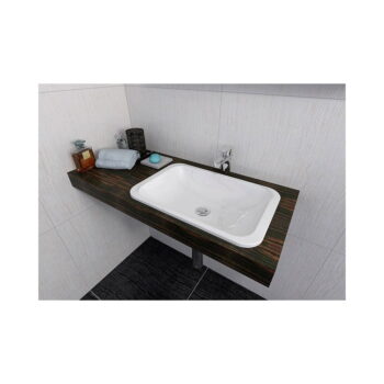Biele umývadlo z liateho mramoru 55x36 cm Japura – Sapho – Obrázok 2