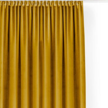 Zamatový dimout záves v horčicovej farbe 530x300 cm Velto – Filumi - Image 8