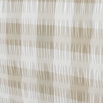 Bielo-béžové krepové obliečky na dvojlôžko 200x200 cm Gingham Check – Catherine Lansfield - Image 5