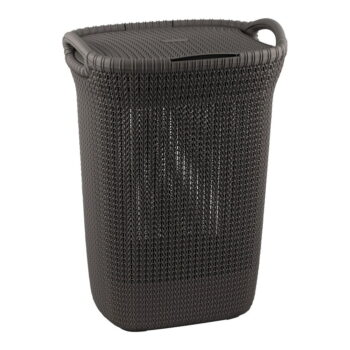 Tmavosivý kôš na bielizeň Curver Knit Hamper, 57 l