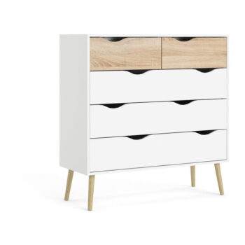 Biela komoda Tvilum Oslo, 99 x 101 cm - Image 2