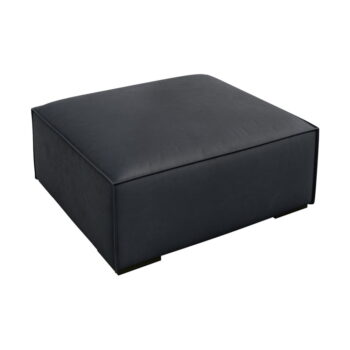 Tmavomodrá kožená podnožka Madame – Windsor & Co Sofas - Image 2