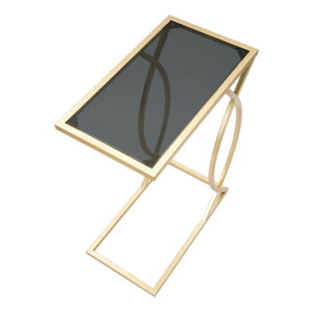 Odkladací stolík so sklenenou doskou 25.5x45.5 cm Glam – Mauro Ferretti - Image 9