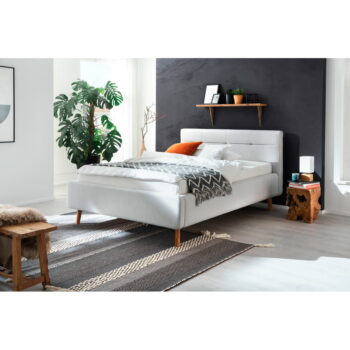 Svetlosivá čalúnená dvojlôžková posteľ s úložným priestorom s roštom 140x200 cm Lotte - Meise Möbel – Obrázok 4