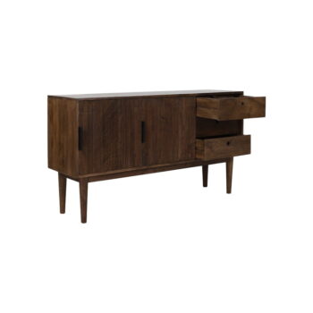 Tmavohnedá nízka komoda z masívneho dreva 150x80 cm Bitika – Light & Living – Obrázok 10