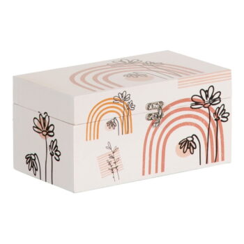 Krémové dekoratívne úložné boxy v súprave 2 ks 30x18x15 cm Flowers – Ixia – Obrázok 3