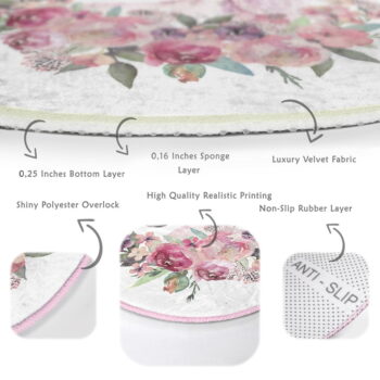 Ružový detský koberec ø 80 cm Comfort – Mila Home – Obrázok 7