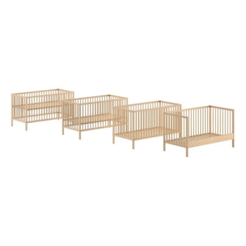 Postieľka z borovicového dreva 70x140 cm v prírodnej farbe DINO – Vipack - Image 5