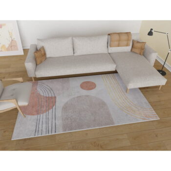 Umývateľný koberec v oranžovo-krémovej farbe 160x230 cm – Vitaus - Image 2