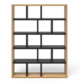 Knižnica v dekore duba v čierno-prírodnej farbe 150x198 cm Berlin – TemaHome - Image 2