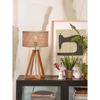 Stolová lampa s bambusovým tienidlom v prírodnej farbe (výška 53 cm) Java – Good&Mojo - Image 3