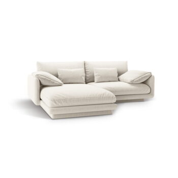 Biela rohová pohovka (ľavý roh) Torino – Micadoni Home - Image 3
