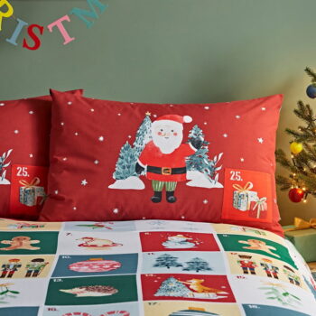 Obliečky na dvojlôžko 200x200 cm Advent Calendar – Catherine Lansfield - Image 3