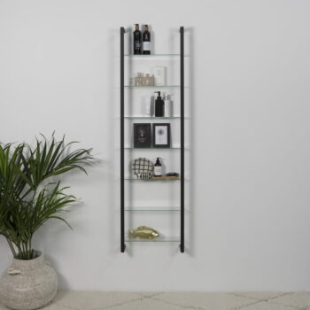 Čierna kovová polica 46 cm Cubic – Spinder Design - Image 2
