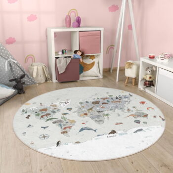 Prateľný detský hrací koberec ø120 cm Big World – Mila Home - Image 7