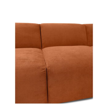 Oranžová menčestrová rohová pohovka (ľavý roh) Sting - Scandic – Obrázok 9