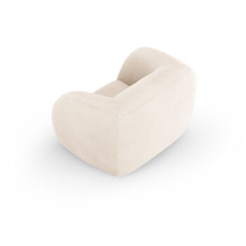 Krémové kreslo z textílie buklé Essen – Cosmopolitan Design – Obrázok 3