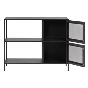 Čierna kovová knižnica 100x81 cm Malibu - Unique Furniture – Obrázok 10