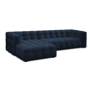 Modrá zamatová rohová pohovka Windsor & Co Sofas Vesta, levý roh - Image 2