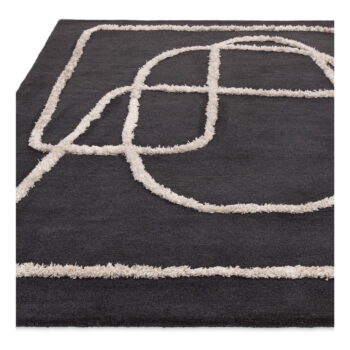 Čierny ručne tkaný vlnený koberec 160x230 cm Matrix – Asiatic Carpets - Image 4
